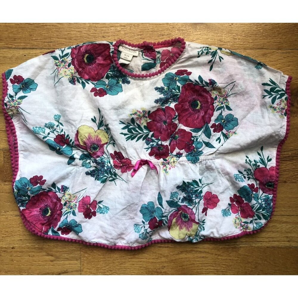 Monsoon 18-24M Floral Poncho Box Blouse